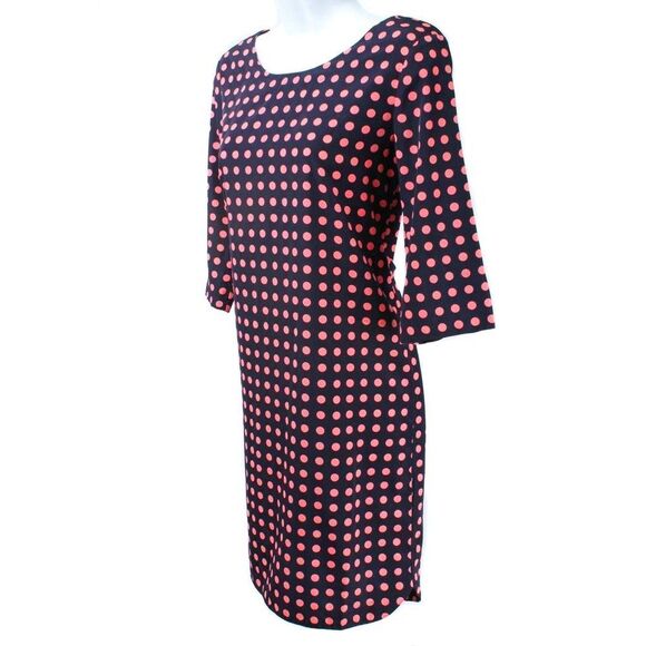 GAP Navy Blue & Pink Polka Dot Elbow Sleeve Shift Dress Women's Size XS - Picture 2 of 4